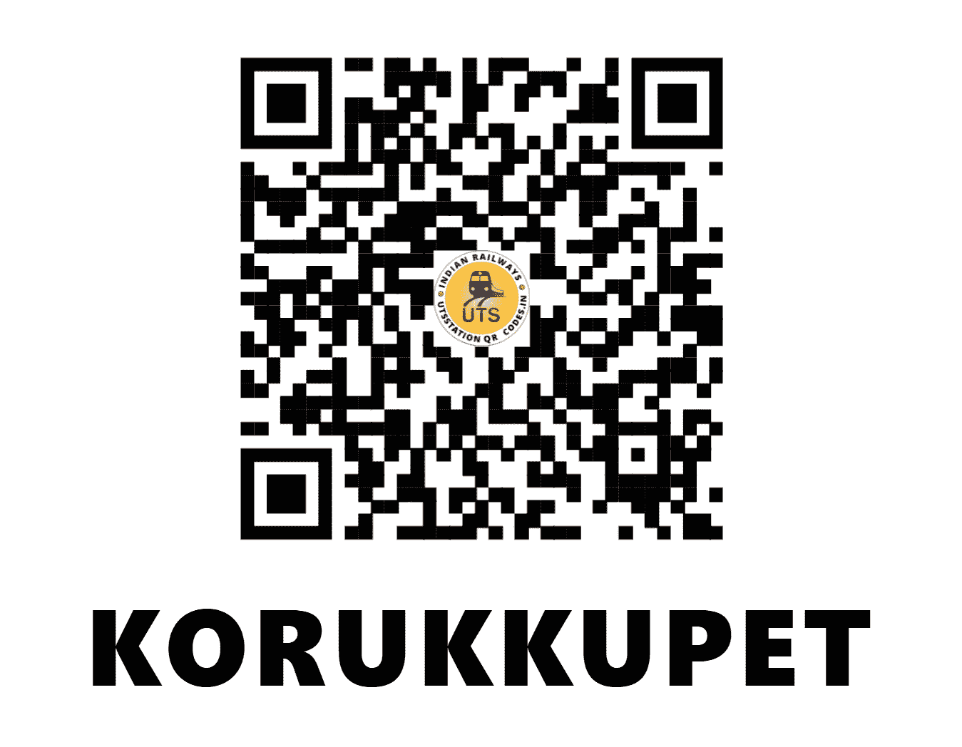 UTS QR Code for KORUKKUPET - KOK (SR - TAMIL NADU)